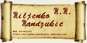 Miljenko Mandžukić vizit kartica